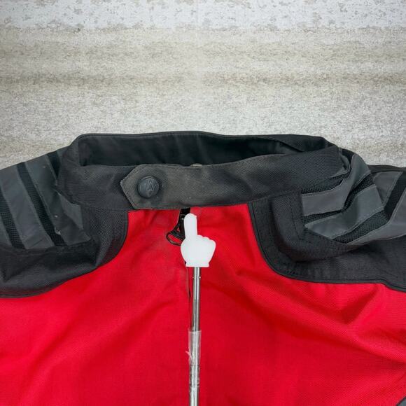 Vintage Joe Rocket Motorcycle Jacket Red Black Full Zip with Padding 90s - Picture 9 of 10